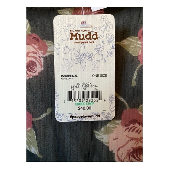 MUDD Sleeveless Floral Duster - Picture 3 of 5